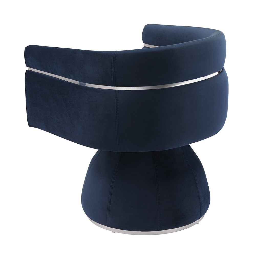 Obi Blue Velvet Chair